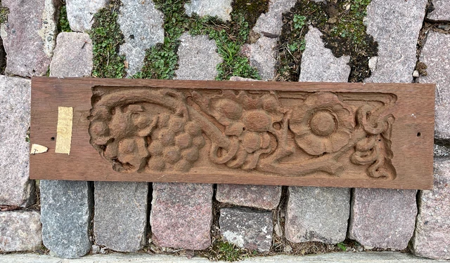 Architectural Antique [English Tudor - Rough-Carved] One-Sided Oak Carving