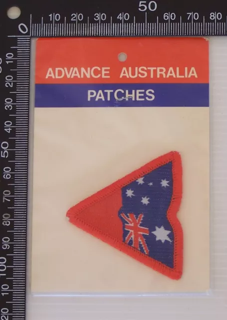 Vintage Advance Australia Embroidered Souvenir Patch Woven Cloth Sew-On Badge