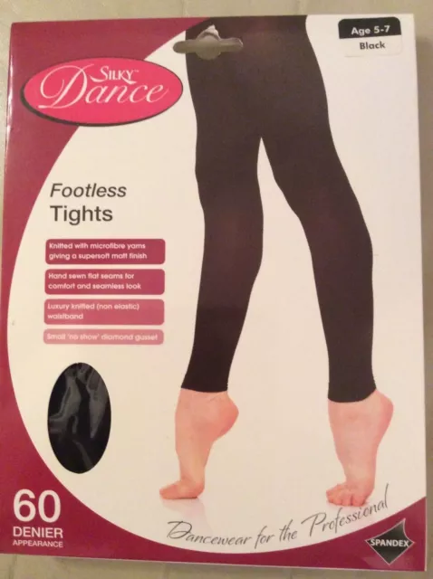 Silky Footless dance tights childrens and adults  black or tan post free