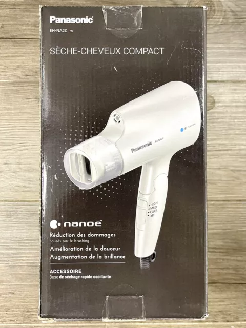 Secador de Pelo Panasonic Nanoe Tech Care - Compacto, EH-NA2C Mango Plegable Blanco