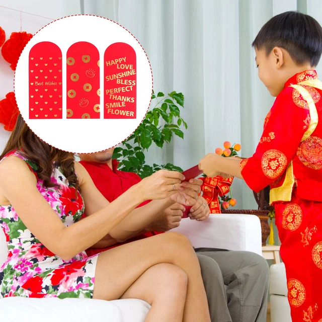 30 piezas Sobre rojo chino rojo sensible estilo japonés