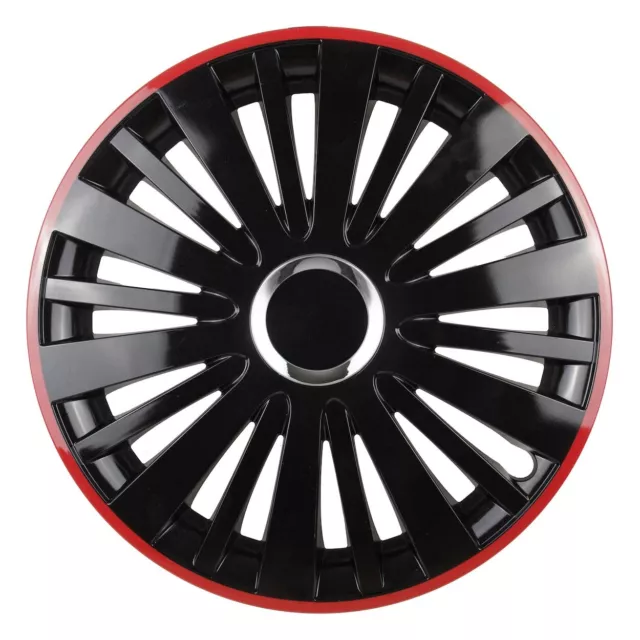 Amio 15" Falcon Black/Red Wheel Trim - 1 Piece L58281/Am