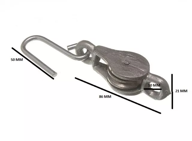 WASHING LINE WIRE Rope Pulley With Hook Galvanised Pack Size 100 $322. ...