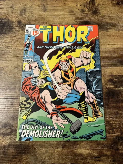 Marvel - THE MIGHTY THOR #192 Issue Comic!! Glossy VG+ 1971
