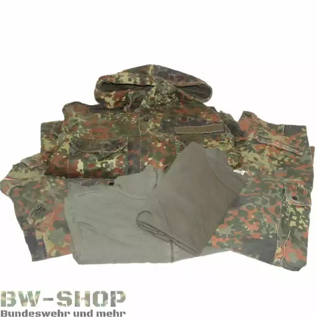 Original Bundeswehr Set Hose + Jacke + T-Shirt + Rolli ( + Parka ) Bw Flecktarn