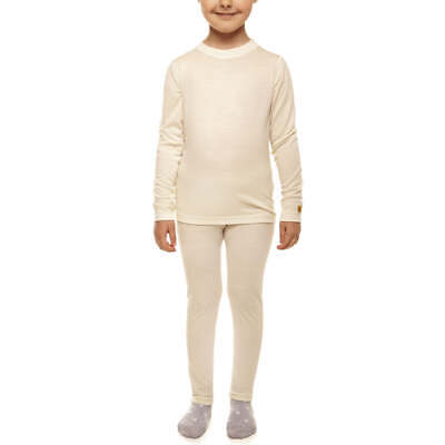 Natural Organic Kids Outfit Set of Leggings & Long Sleeve Top * Merino Wool 160