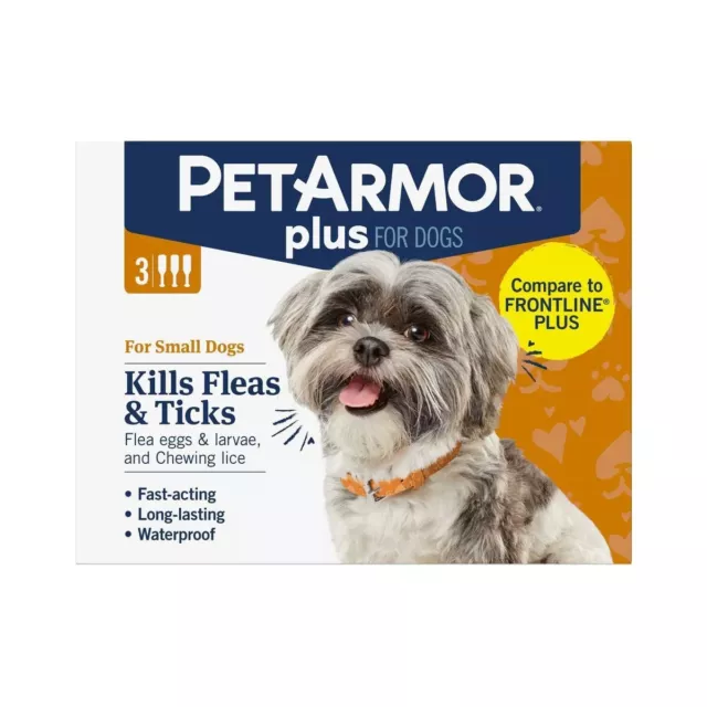 PetArmor Plus Flea and Tick Topical Treatment for Dogs - 3 Month Supply *NEW*