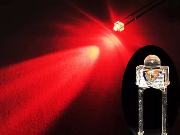 25 Stück LED 1,8mm rot superhell Mini Miniatur Leuchtdioden