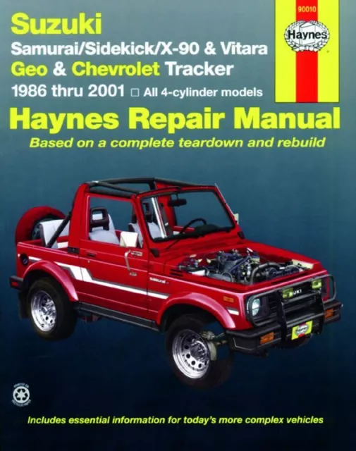 Samuraï Vitara 86-01 Revue Technique Haynes SUZUKI Anglais Etat - NEUVE PORT Re