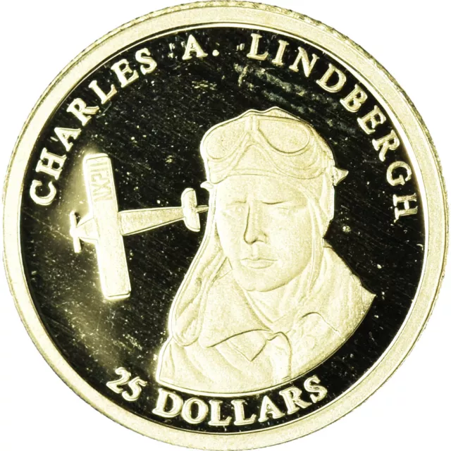 [#1065148] Monnaie, Libéria, Charles A. Lindbergh, 25 Dollars, 2001, American Mi