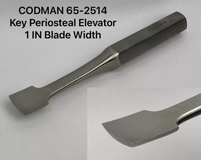 CODMAN 65-2514 Key Periosteal Elevator Blade Width 1in Overall Length 7.5in