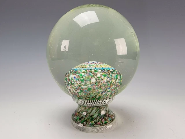 Italian Piedouche Millefiori Newel Post Pedestal Glass Paperweight 1848