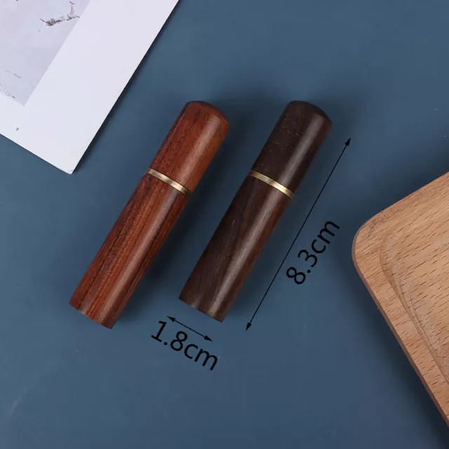 1PC Toothpick Bucket Ebony Wood Toothpick Holder Bucket Mini Box Handmade G-wf