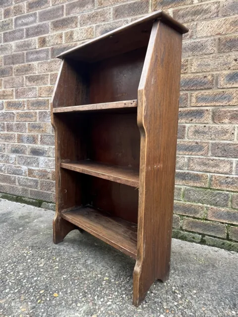 Antique Arts & Crafts Liberty Style solid oak bookcase book shelf