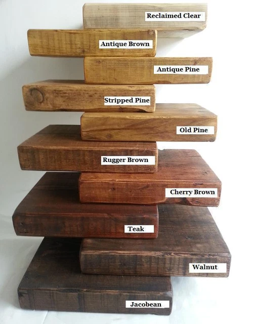 Rustic Floating Wooden Shelf / Shelves Made from Chunky Wood - 14cm x 7cm 2