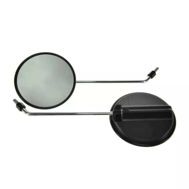 Paar Rückblickspiegel - 2 Stück- Ø120 mm, Gewinde M8, Spiegelarm Chrom