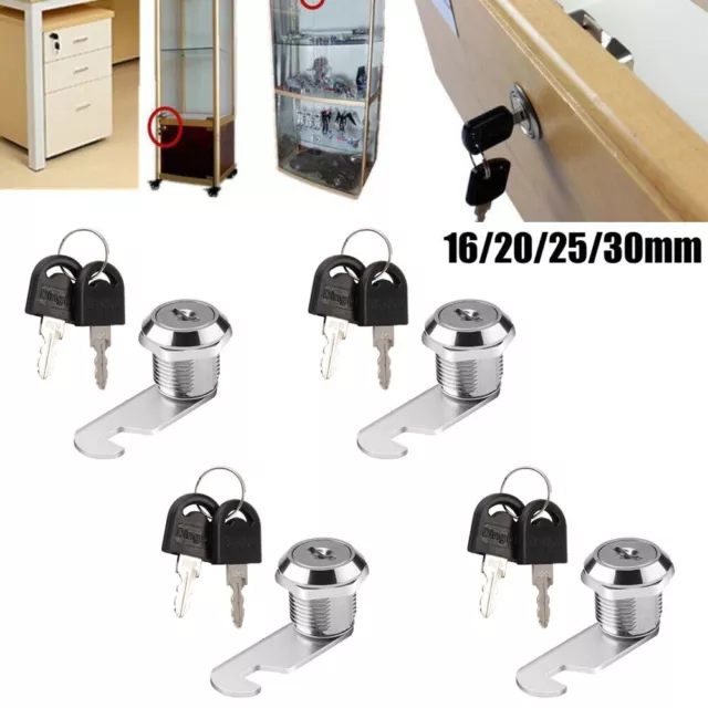 Premium Zinc Alloy Cam Lock for Cabinets and Cupboards Includes 2 Keys