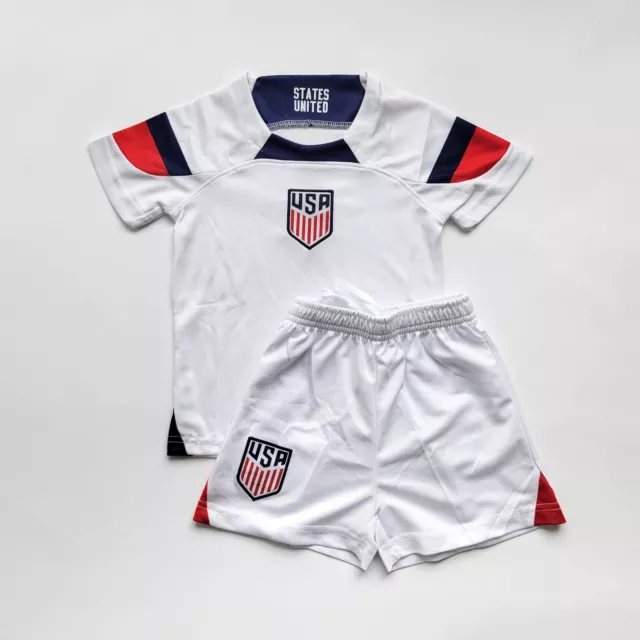 Kids USA shirt and shorts kit white jersey set