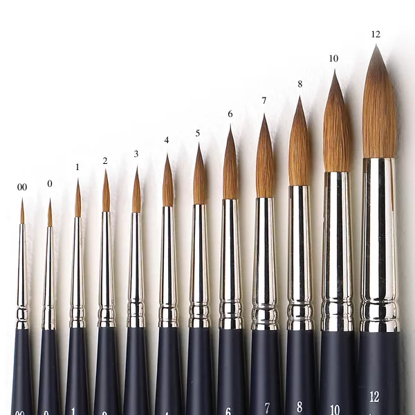 Winsor & Newton Artists Pure Sable Round Single Brushes For Watercolour Paint