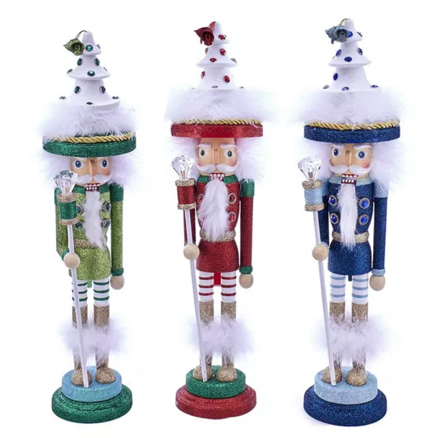 Kurt Adler Red Green Blue Crystal Gem Soldier Nutcracker Christmas Holiday Decor