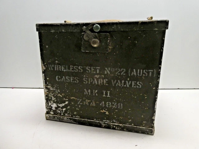 VINTAGE AUSTRALIA ARMY Ww2 Wireless Set No 22 Spare Valves Mk2 Zaa 4838 ...