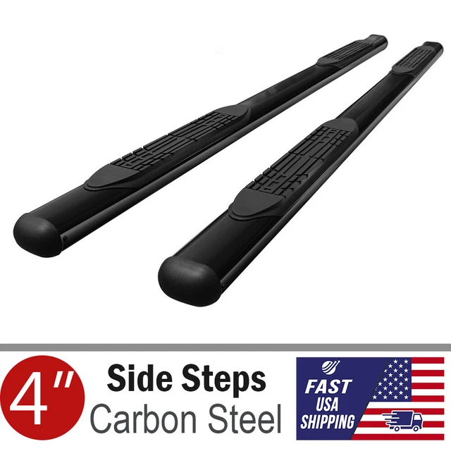 4& BLACK OVAL Side Nerf Bars Running Boards Ft 20092018 Dodge Ram 1500