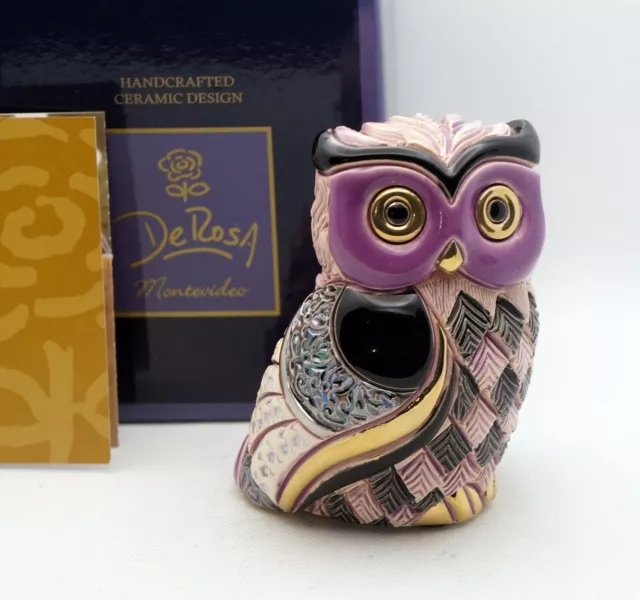 New De Rosa Rinconada Figurine Cute Long Eared Adult Owl Gold Enamel DeRosa New De Rosa Rinconada Figurine Cute Long Eared Adult Owl Gold Enamel DeRosa