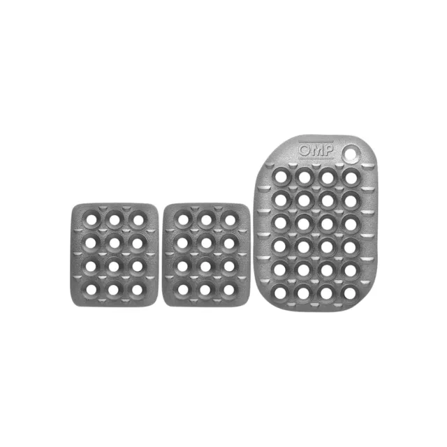 Genuine OMP OA/1863 standard silver Pedal Pads