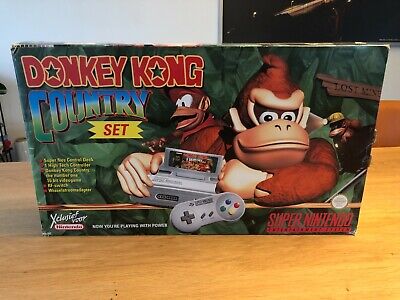 Donkey Kong Country Set Edition Console Pack Super Nintendo SNES Rare Boite