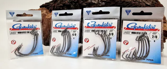 Gamakatsu Worm Offset EWG SL Gr. 2/0 3/0 4/0 5/0 6/0 Offsethaken Wide Gap NEW