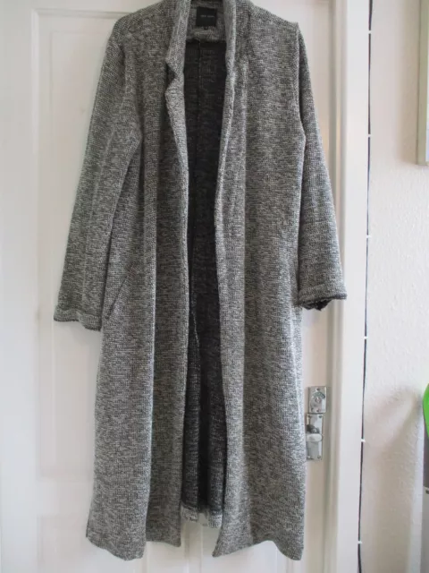 New Look Grey Marl Long Jacket/Coat Size 12