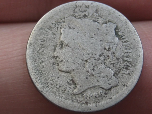 1866 Three 3 Cent Nickel- Good/VG Details