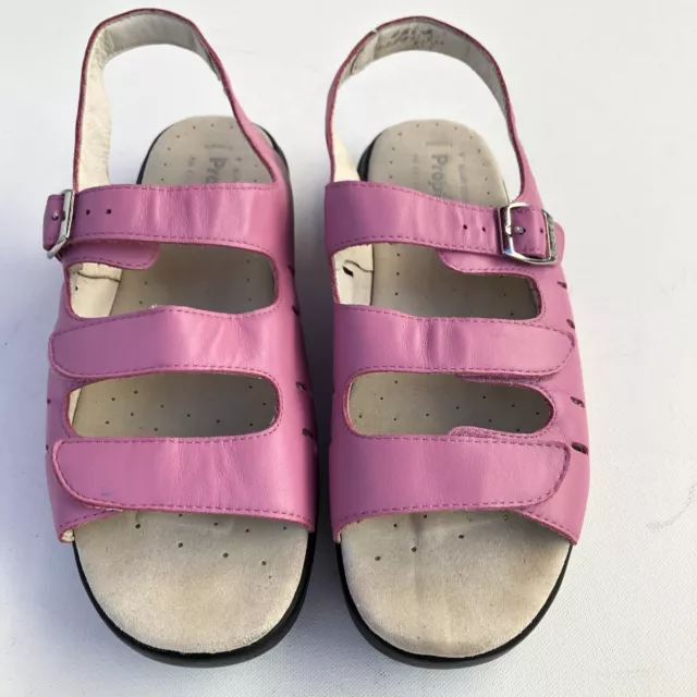 Propet W0001 Womens Breeze Walker Leather Strap Sandals Size 12 Pink