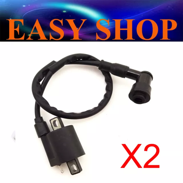 2x Ignition Coil GY6 125cc 150cc 200cc 250cc 300cc Moped Gokart Scooter BMX Bike