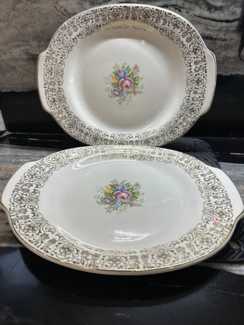 VTG Triumph Limoges Rosalie lot of  12" oval platter