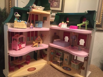Vintage Fisher Price Loving Family Home for Holidays Christmas Dollhouse, Extras 2