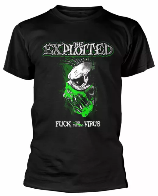 The Exploited F*ck The Virus Black T-Shirt NEW OFFICIAL