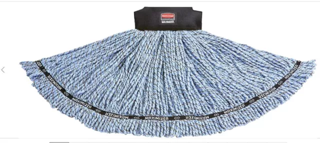 Rubbermaid Commercial 1924786 Maximizer Mop Head, Blend, Medium, Blue