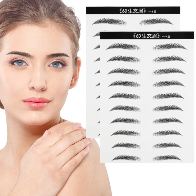 20 Pairs Faux Sourcils Autocollants Sourcil De Simulation Jetable