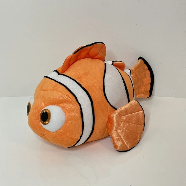 DISNEY STORE PIXAR Finding Nemo Plush Orange Fish Stuffed Animal Toy 12