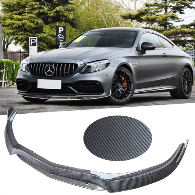 Frontspoiler Für 2015-2021 Mercedes Benz W205 C63 Lippe Splitter Carbon Look ABS