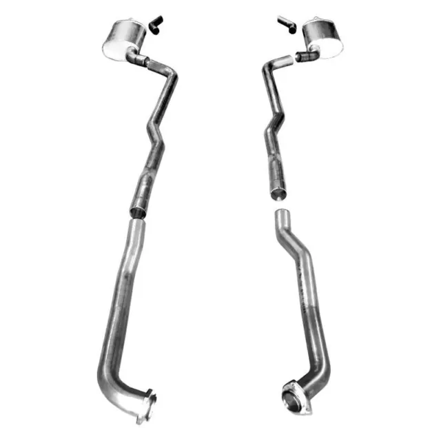 For Chevy Corvette 73-81 Exhaust System 304 SS Turbo S-Tube Dual Header-Back