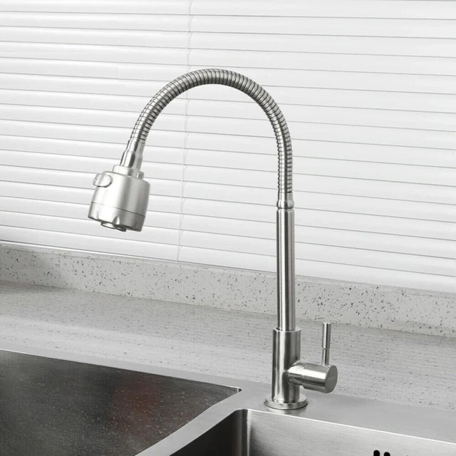 Rubinetti Per Lavabo Neri Miscelatore Cucina Cecipa MAX 2 Pezzi Con Doccetta Estraibile - Nero - Miscelatore Lavello Cucina In Acciaio Inox Girevole A 360° - 2 Funzioni Rubinetti Opaco Nero - 2
