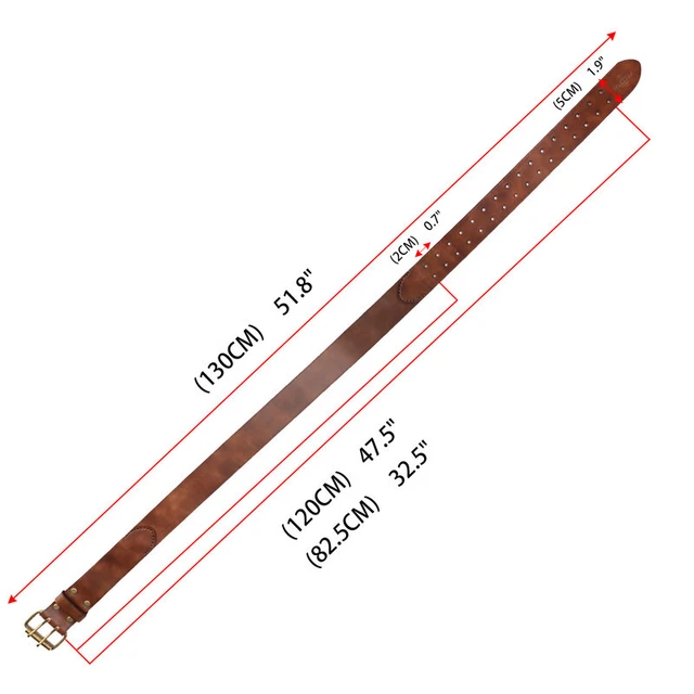 Tourbon Leather Tool Belt Workshop Belt Pin Roller for Drill Tool Pouch Carrying