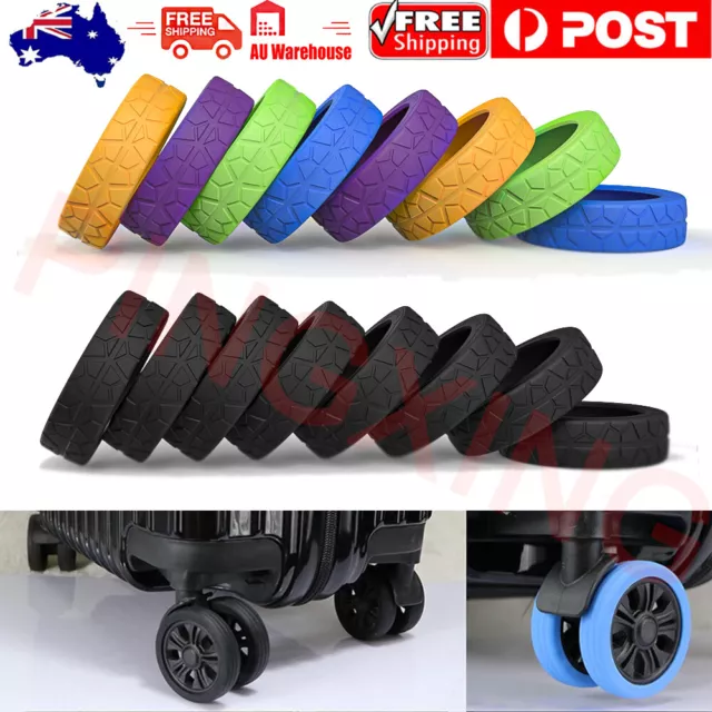 4/8PCS Wheels Caster Shoes Luggage Wheel Protector Silicone Luggage Wheels Cover