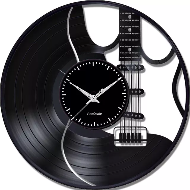 Orologio disco vinile clock orologio da parete   a tema  musicale chitarra  elet