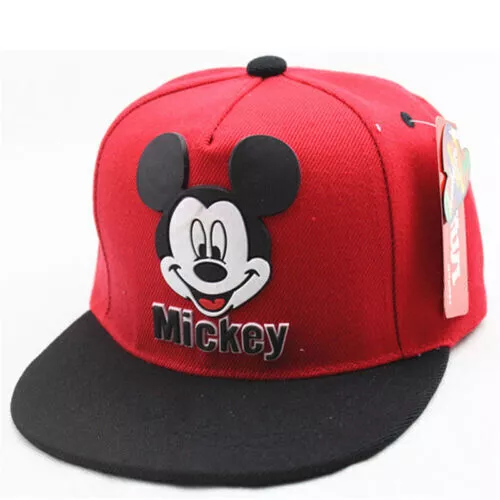 Kid Boy Girl Adjustable Mickey Mouse Baseball Cap Hip Hop Snapback Sport Sun Hat 2