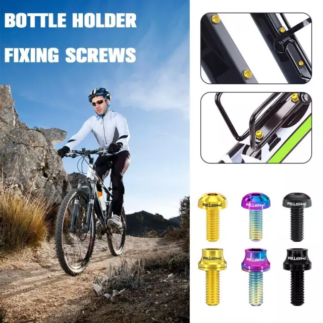 M5x12mm Titanium Bike Bottle Holder Screw Bicycle Water UK Bolts Bottle H8D5