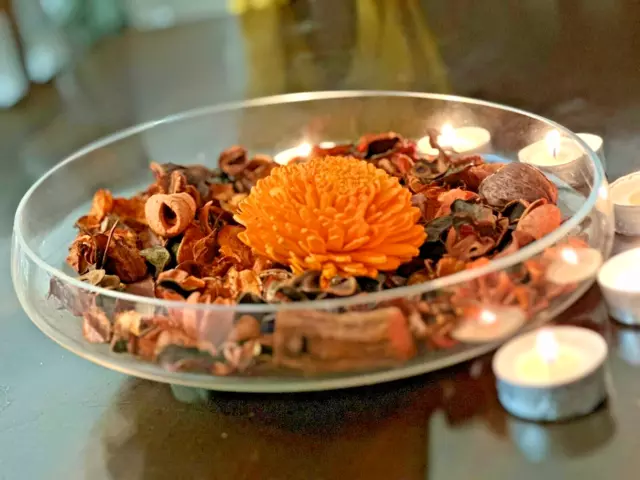 London Pot Pourri Mejorado Decorativo Increíble Fragancia y Flor - Sabor Naranja