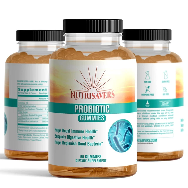 PROBIOTIC LACTOBACILLUS DAILY Supplement, Digestive Health, 60 Gummy